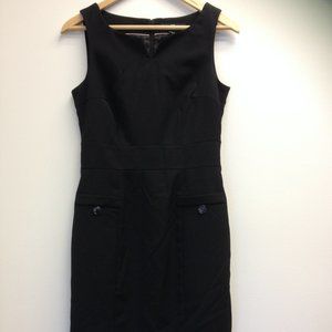 EUC H&M Black V-Neck Sheath Dress Size 6